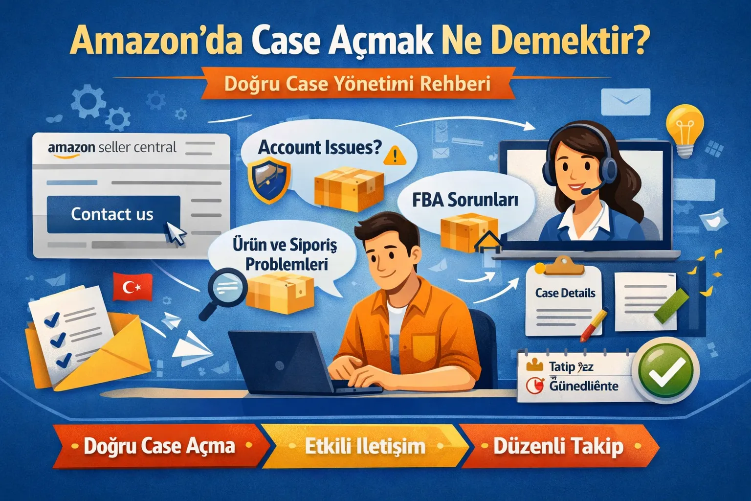 Amazon’da case açmak ne demektir ve Seller Central’da doğru case yönetimi nasıl yapılır